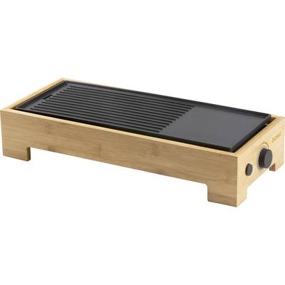 DOMO DO9270G Electric Electric grill Non-stick coating Wood, Black