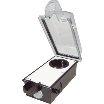 interBaer 9015-002.81 Surface-mount socket Lockable Black, Transparent